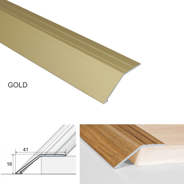 Anti-Slip Aluminium Door Thresholds Ramp Self Adhesive