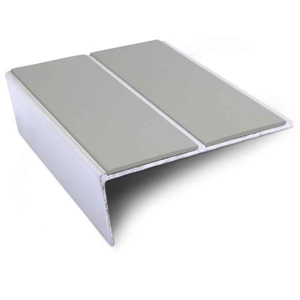 Commercial Stair Nosing 85mm x 32mm Edge Trim Anti Slip PVC Insert Aluminium