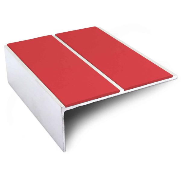 Commercial Stair Nosing 85mm x 32mm Edge Trim With Anti Slip Pvc Insert Aluminium