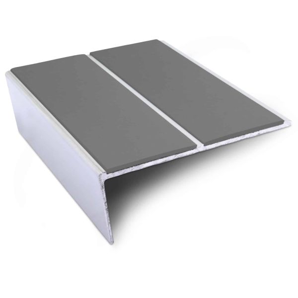 Commercial Stair Nosing 85mm x 32mm Edge Trim Anti Slip PVC Insert Aluminium