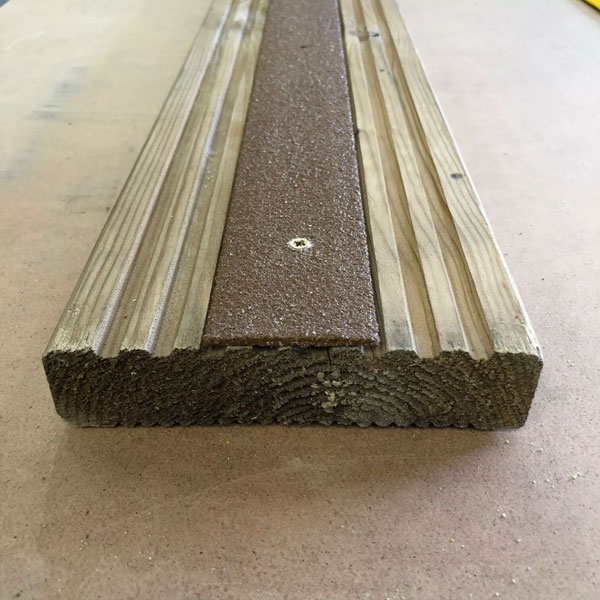 Anti Slip GRP Decking Strips for Slippery Decking with Free Drilling & Screws