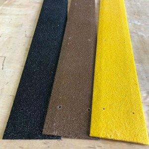 Anti Slip GRP Strips for Slippery Decking & Ramps with 90mm Free Screws