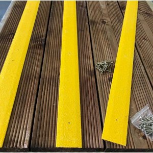 Heavy Duty Anti Slip GRP Decking Strips 50mm Width 