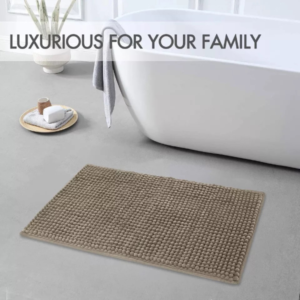 Anti Slip Washable Water Absorbent Bath Mat Soft Rectangle Rugs