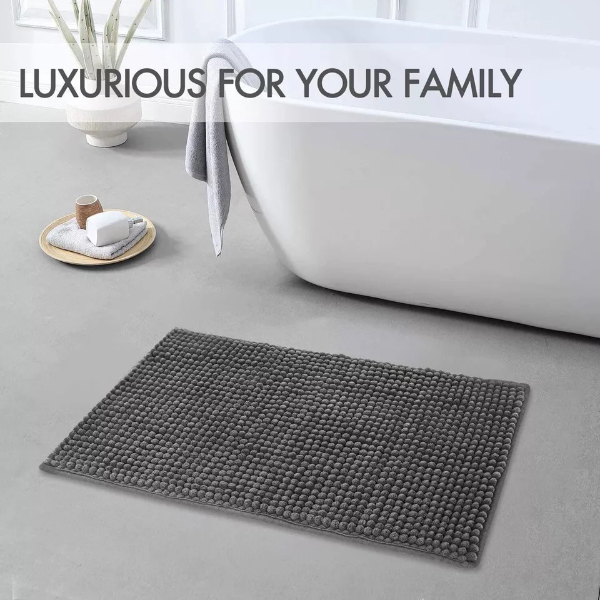 Anti Slip Washable Water Absorbent Bath Mat Soft Rectangle Rugs