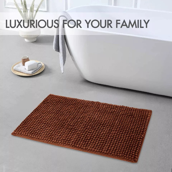 Anti Slip Washable Water Absorbent Bath Mat Soft Rectangle Rugs