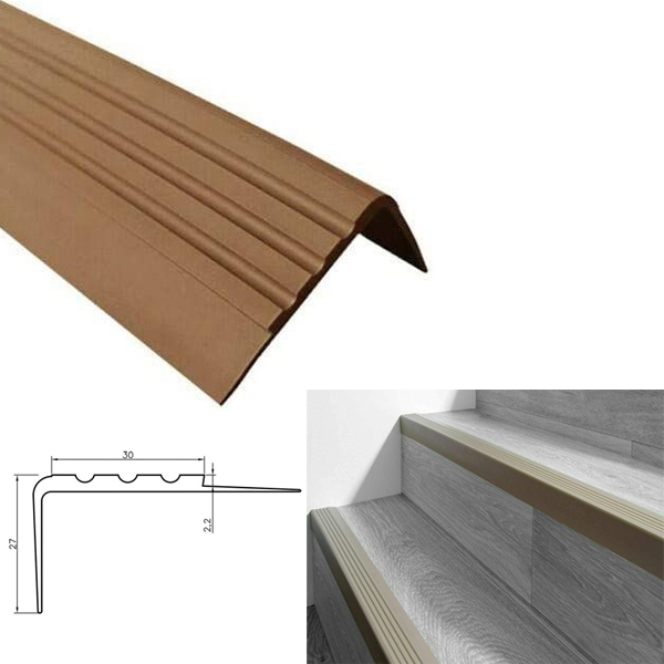 Anti Slip Stair Nosing Rubber Angle Step Edge Bullnose Stair Nosing