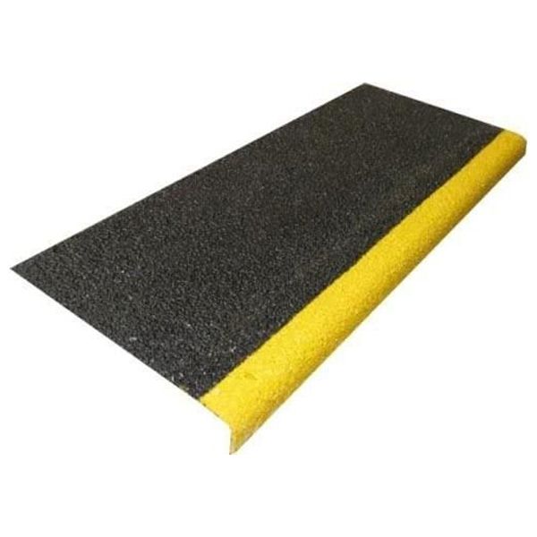 Anti-Slip Stair Tread Covers Heavy Duty GRP  Depth Step Cover Black/Yellow