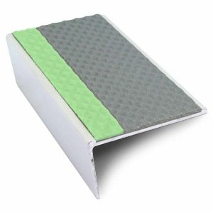 Commercial Stair Nosing Edge Trim With Pvc Insert Anti Slip - 57 x 32mm