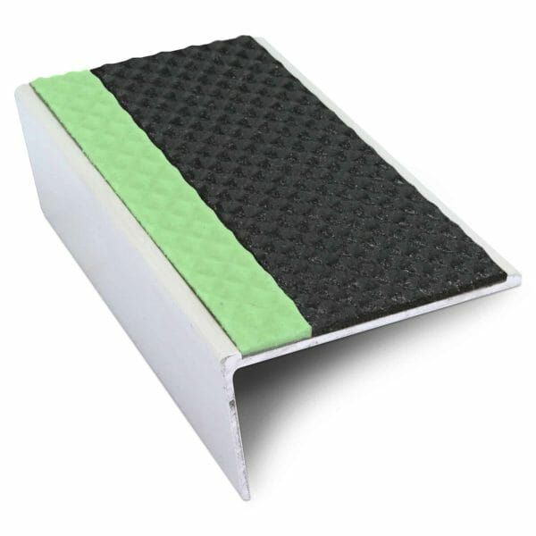 Commercial Stair Nosing Edge Trim With Pvc Insert Anti Slip - 57 x 32mm