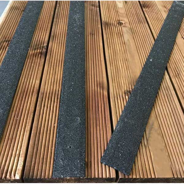 Black Anti Slip Heavy Duty GRP Decking Strips 50mm Width 