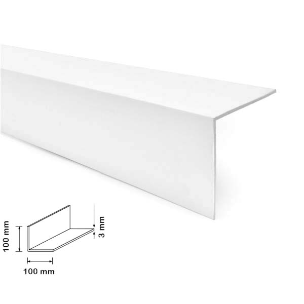 1m White Plastic PVC Corner 90 Degree Angle Trim