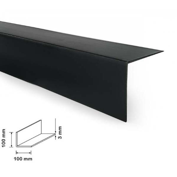  2.44m Black Plastic PVC Corner 90 Degree Angle Trim