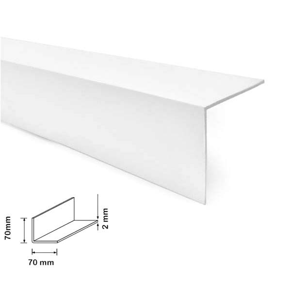 1m White Plastic PVC Corner 90 Degree Angle Trim