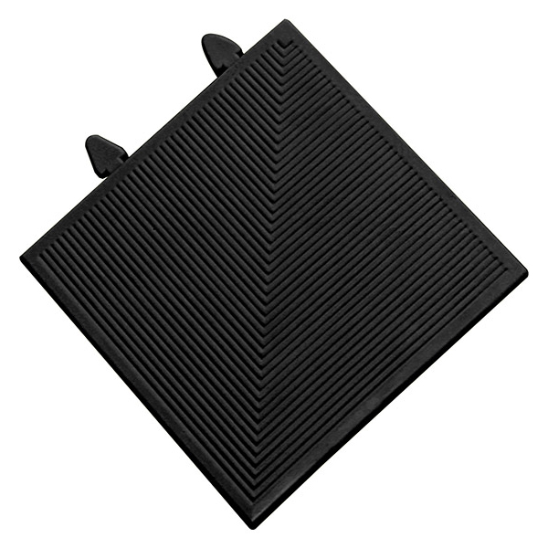 Black/Yellow Interlocking Anti Slip Floor Tiles