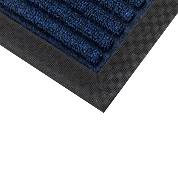 Non-Slip Unique Double Rib Ridged Designed Rubber Backing Door Mat