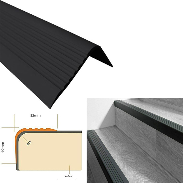 Bullnose Non Slip Stair Nosing PVC Rubber Angle Step Edge