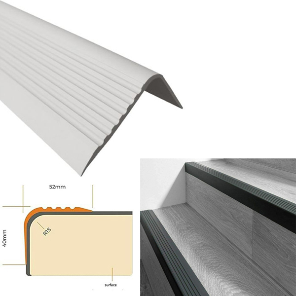 Bullnose Non Slip Stair Nosing PVC Rubber Angle Step Edge