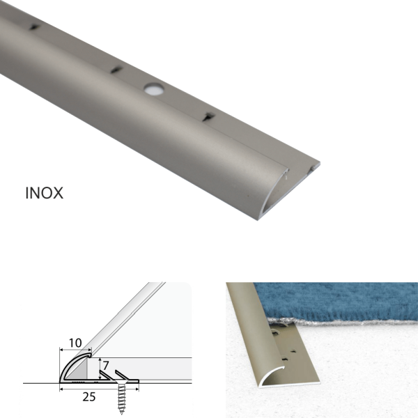 Carpet Profile Joining carpet to vinyl Anodised coated