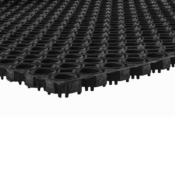 Non-Slip Black Rubber Floor Protection Hollow Mat