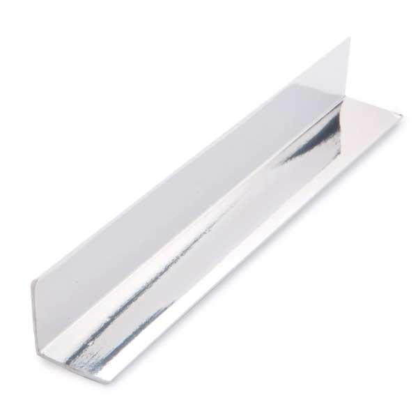 2.45m Chrome Silver Effect PVC Internal Angle Wall Cladding Trim