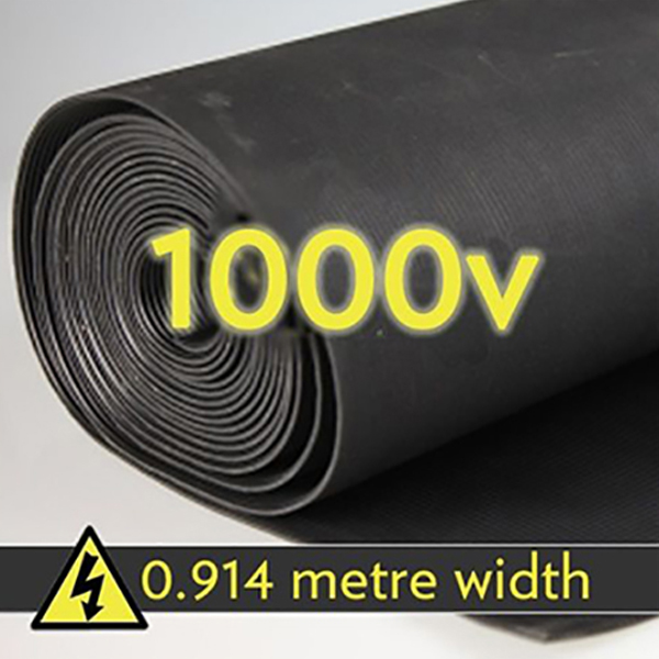 Rubber Electrical Safety Floor Matting 6mm Thick Class 0 Non Slip