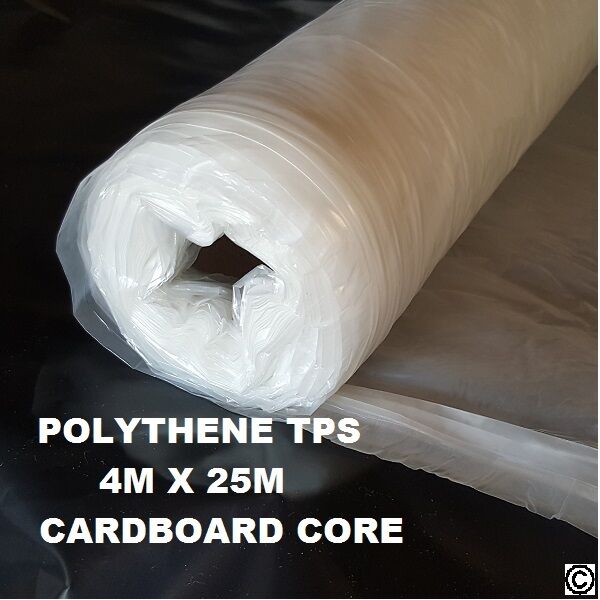 Polythene Dust Sheet Roll Decorating Dust Cover Clear Plastic Sheeting