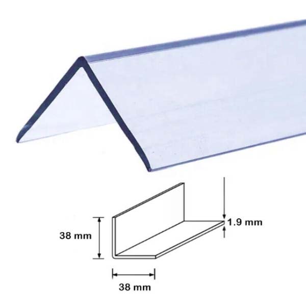 2.44m Clear Wall Protector Plastic PVC Corner 90 Degree Angle Trim Moulding