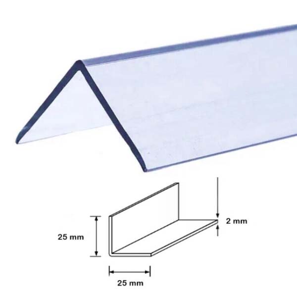 2.44m Clear Wall Protector Plastic PVC Corner 90 Degree Angle Trim Moulding