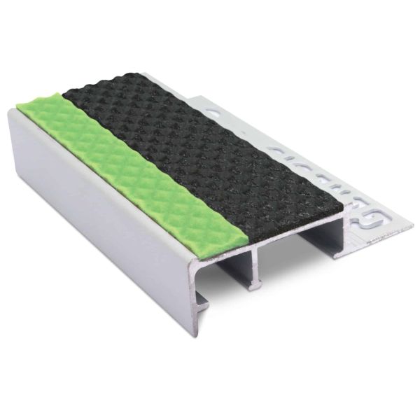 Tile-In Slimline Stair Nosing For 10mm Flooring Tredsafe  Non Slip PVC Insert