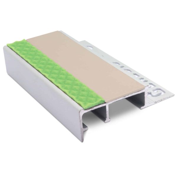 Commercial Stair Nosing 12.5mm Flooring Slimline Ceramic Tile-In Non Slip Stair Nosing