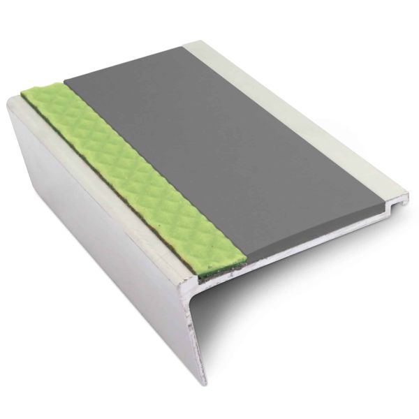 Commercial Stair Nosing 63mm x 32mm Non Slip PVC Insert step edge protection