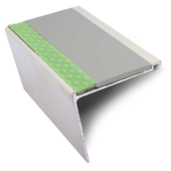 Commercial Stair Nosing 60mm x 55 mm Non Slip With PVC Insert Step Edge Protection DDA Compliant