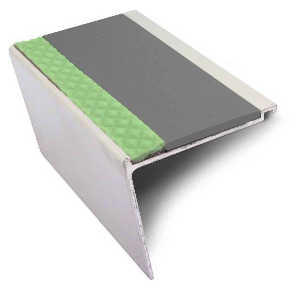 Commercial Stair Nosing 60mm x 55 mm Non Slip With PVC Insert Step Edge Protection DDA Compliant