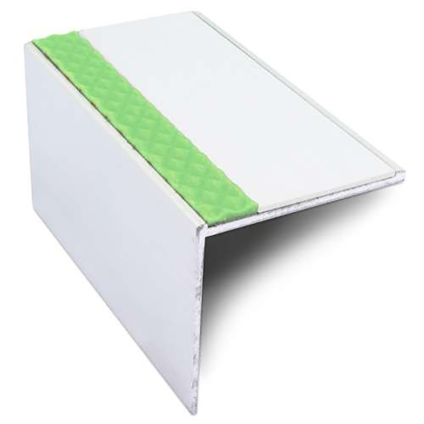 Commercial Stair Nosing 56mm x 55 mm Edge Trim With Pvc Insert  DDA Compliant Aluminium