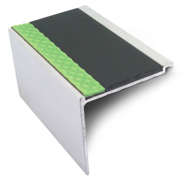 Commercial Stair Nosing 60mm x 55mm Non Slip With PVC Insert Step Edge Protection DDA Compliant 