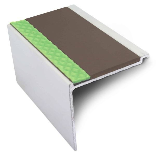 Commercial Stair Nosing 60mm x 55mm Non Slip With PVC Insert Step Edge Protection DDA Compliant 