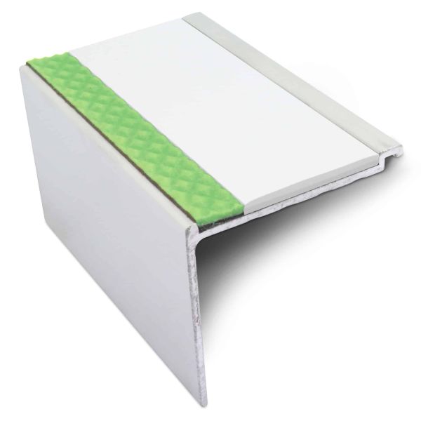 Commercial Stair Nosing 60mm x 55mm Non Slip With PVC Insert Step Edge Protection DDA Compliant 