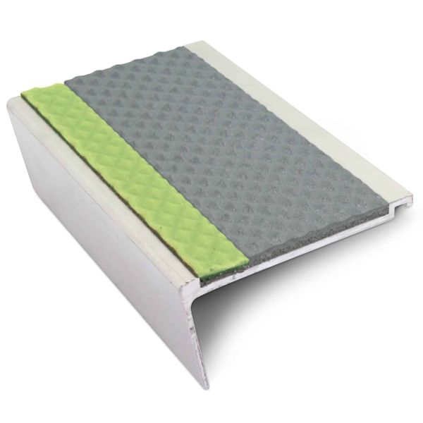 Commercial Stair Nosing 63mm x 32mm With PVC Insert step edge protection Tredsafe