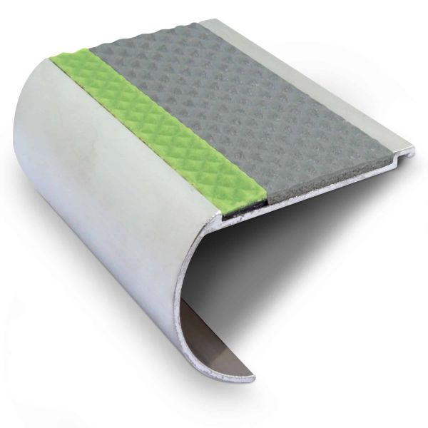 Commercial Stair Nosing 71mm x 55mm With PVC Insert step edge protection Tredsafe