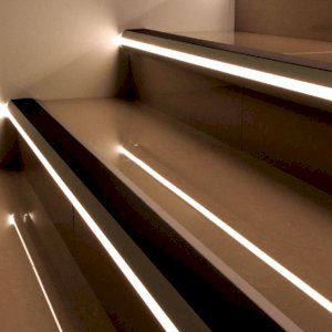 Commercial Stair Nosing 77.5mm x 48.5mm Vision Light Down Tredsafe Anti-Slip