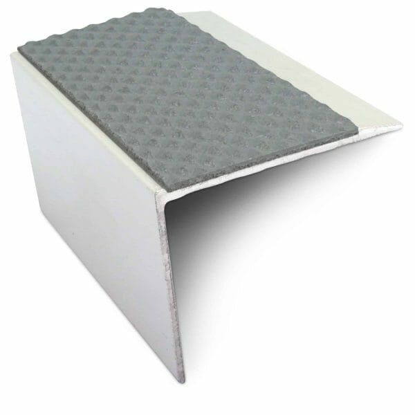 Commercial Stair Nosing Anti Slip Edge Trim With Pvc Insert Aluminium 67 x 55mm