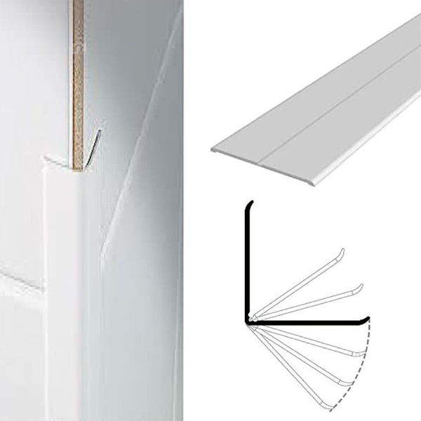 Corner Wall Protector White Plastic Flexi Protection Angle