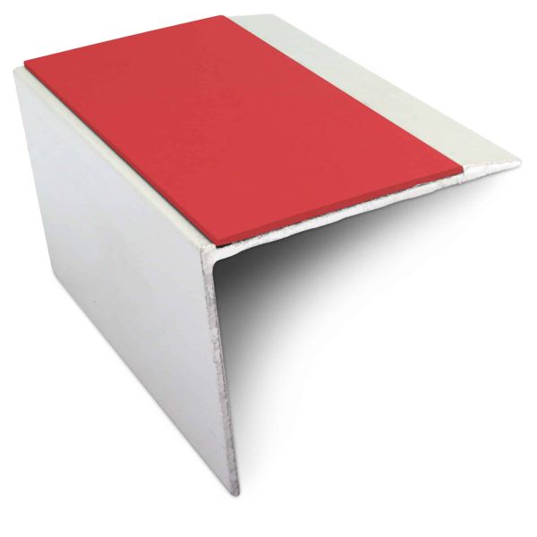 DDA Compliant Aluminium Anti Slip Stair Nosing Edge Trim With Pvc Insert 67 x 55mm 