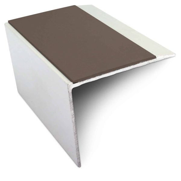 DDA Compliant Aluminium Anti Slip Stair Nosing Edge Trim With Pvc Insert 67 x 55mm 