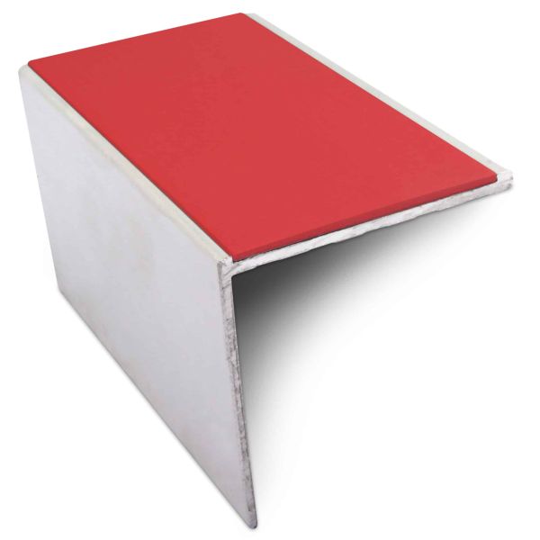 DDA Compliant Aluminium Non Slip Commercial Stair Nosing Edge Trim With Pvc Insert 56 x 55mm