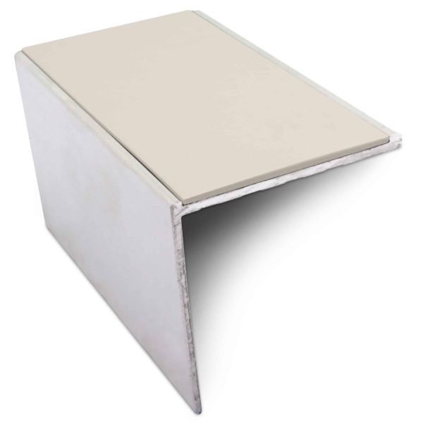 DDA Compliant Aluminium Non Slip Commercial Stair Nosing Edge Trim With Pvc Insert 56 x 55mm