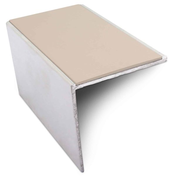 DDA Compliant Aluminium Non Slip Commercial Stair Nosing Edge Trim With Pvc Insert 56 x 55mm