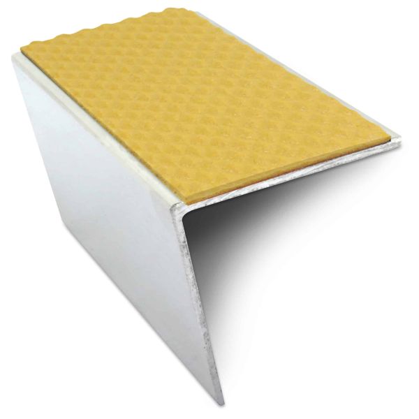 DDA Compliant Aluminium Non Slip Commercial Stair Nosing Edge Trim With Pvc Insert 57 x 55mm