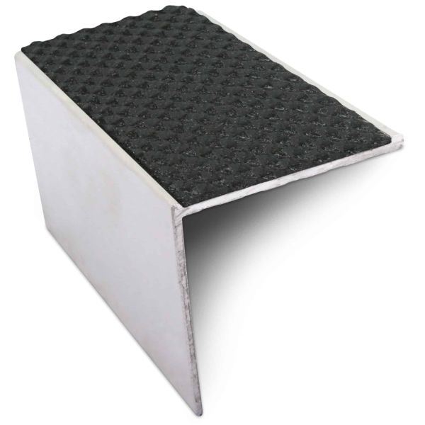 DDA Compliant Aluminium Stair Nosing Edge Trim Non Slip With Pvc Insert 56 x 55mm 